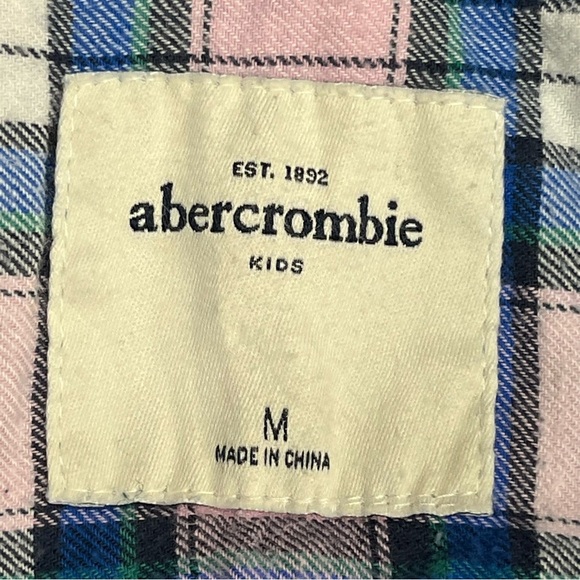 Abercrombie & Fitch Kids Plaid Shirt in Blue and Pink - Picture 3 of 5